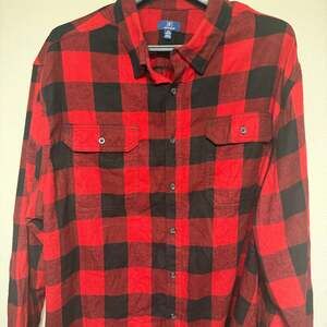 George  Flannel Black & Red Buffalo Style 3XL Stylish